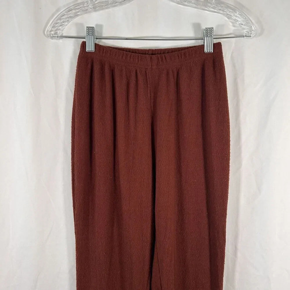 LA Hearts Pacsun Pants Women's Medium Brown Flared Ribbed Pull On Stretchy - Picture 2 of 8